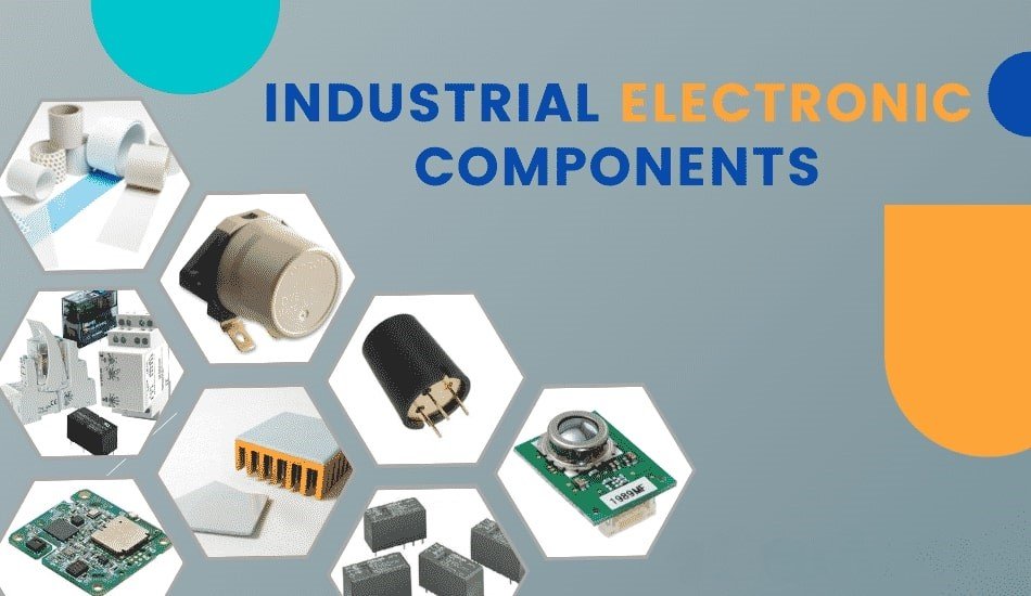 What are the primary components used in industrial electronics?