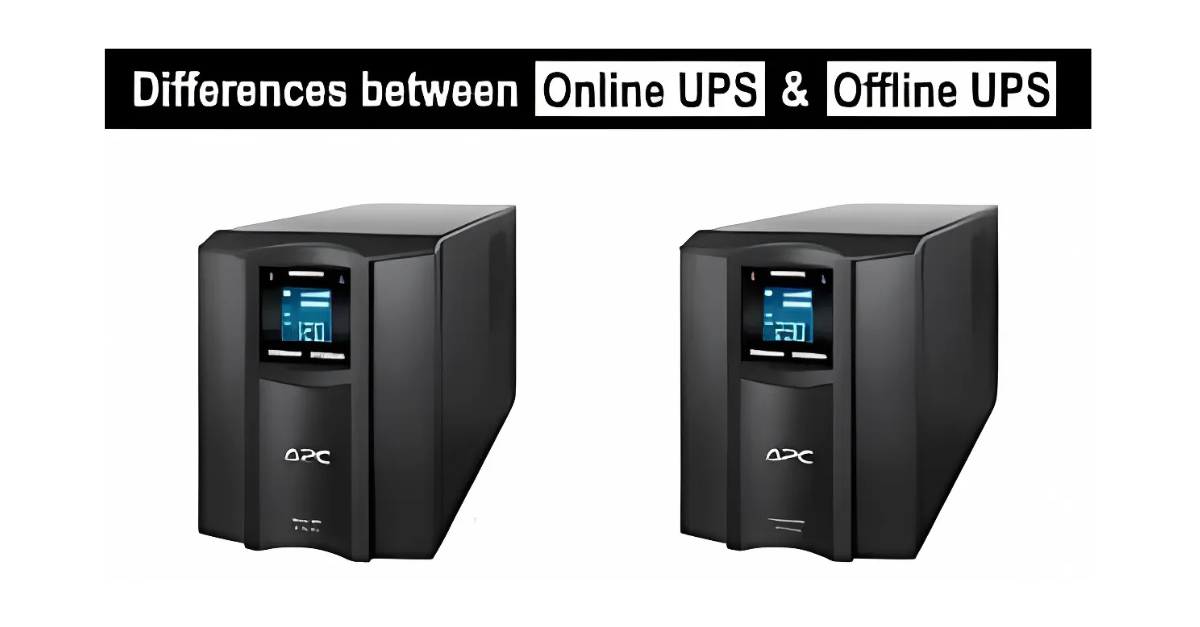 What is the difference between an online UPS and an offline UPS?
