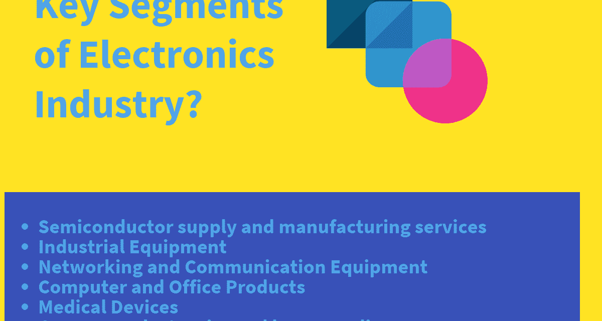 What are the main segments of the electronics and electrical equipment industry?