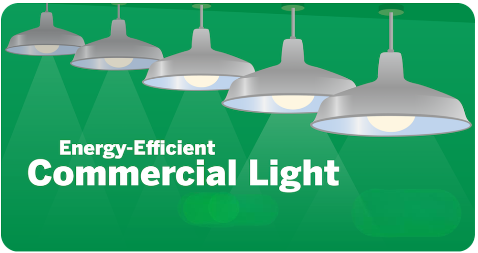 What are the advantages of using energy-efficient tube lights in commercial and industrial settings?